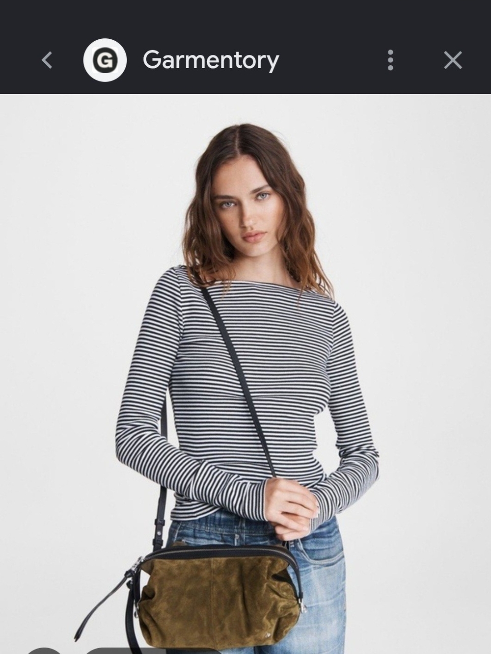 rag & bone Commuter Suede Bag with Brown Leather Trim - Picture 3 of 9